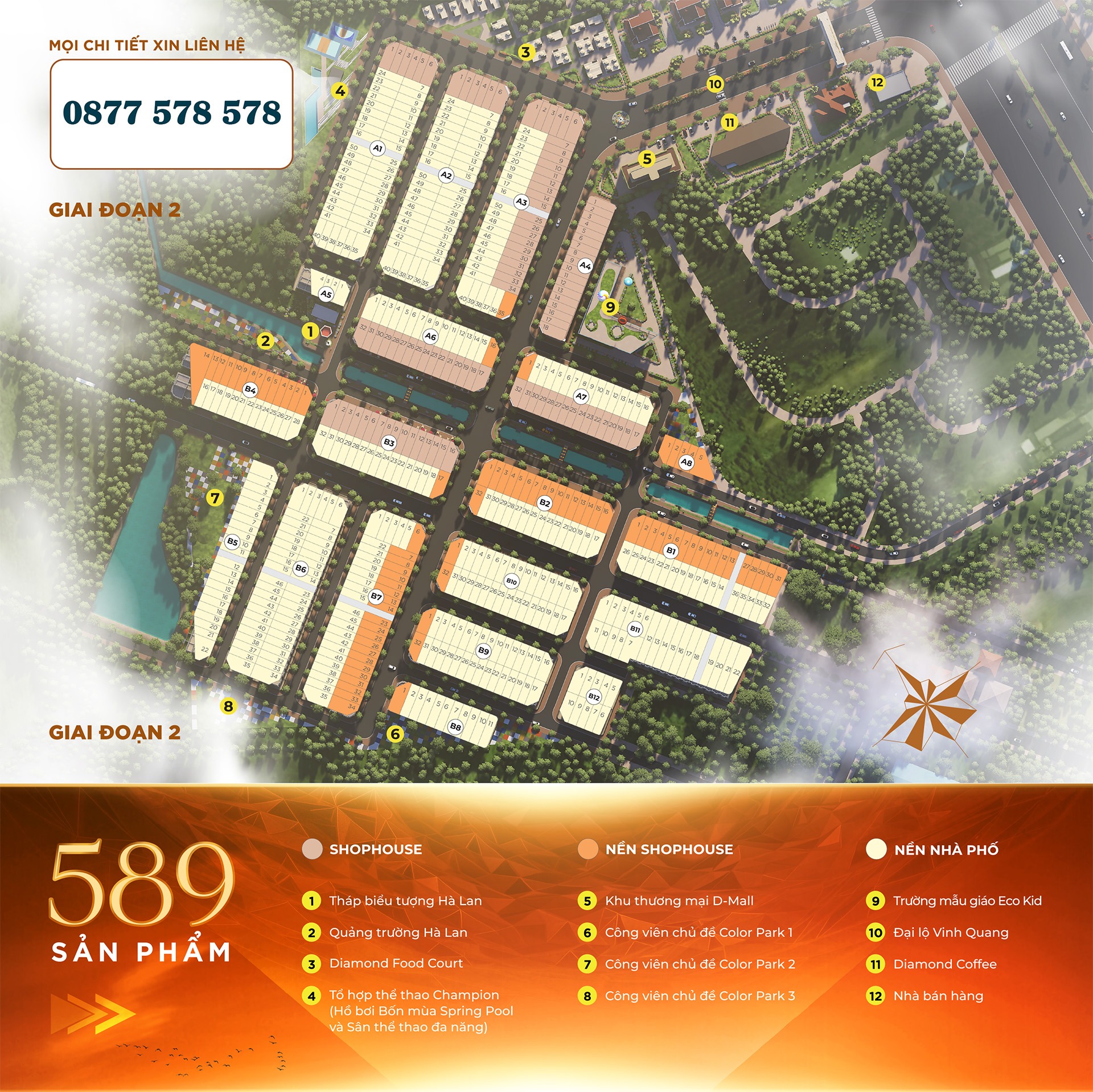 sơ đồ Dự án Khu Dân Cư Quốc Linh The Diamond City Thắng Lợi Group