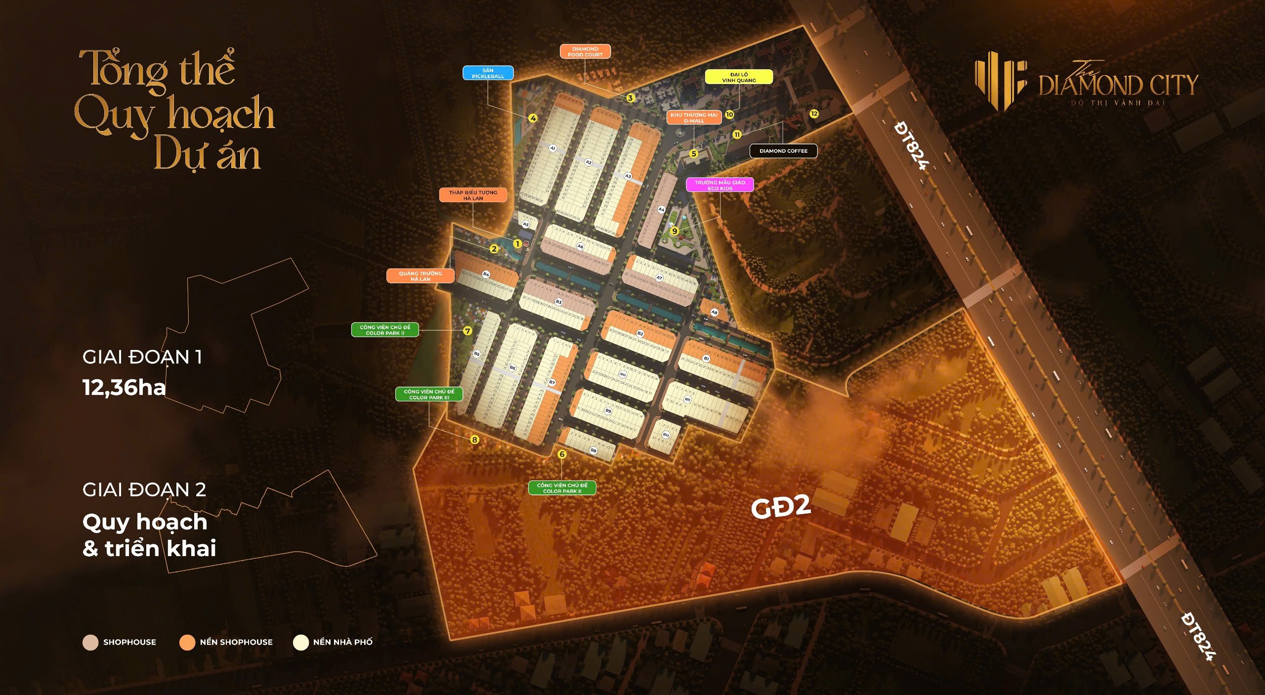 sơ đồ Dự án Khu Dân Cư Quốc Linh The Diamond City Thắng Lợi Group