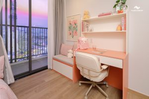 Nhà mẫu căn hộ 3 phòng ngủ The Win City – phòng trẻ em có góc học tập