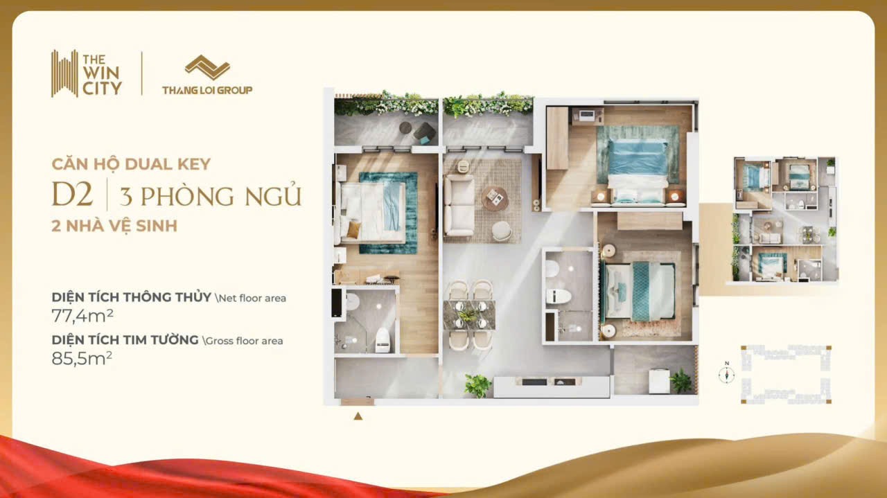 layout the win city thể hiện rõ vị trí các block và tiện ích nội khu