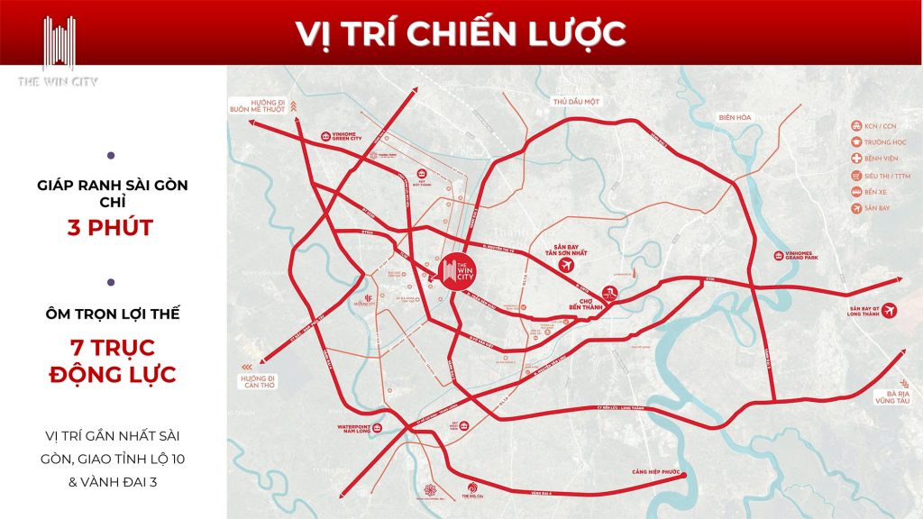 Vị trí The Win City mặt tiền Tỉnh Lộ 10 Đức Hòa Long An