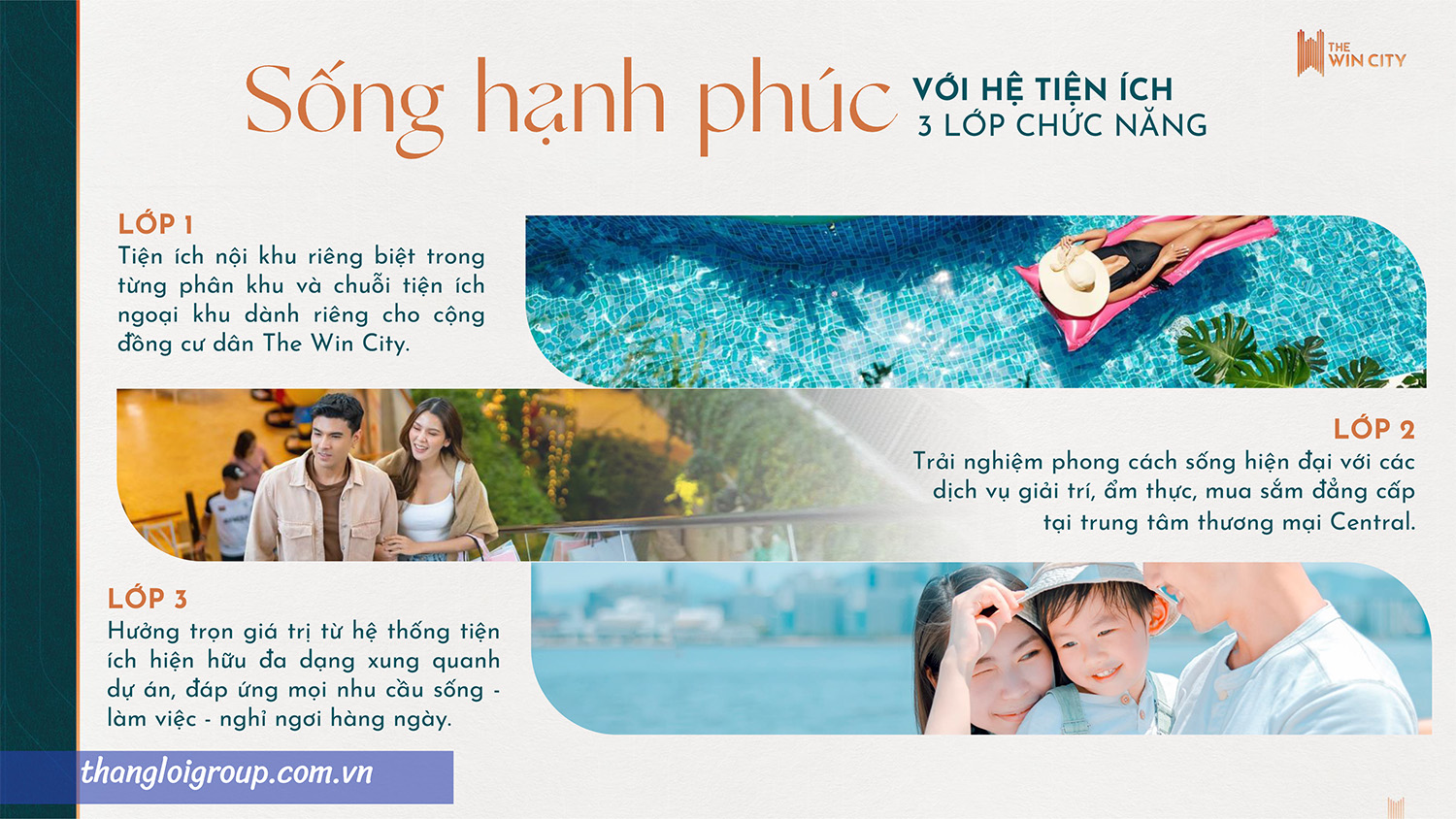 The Win City hướng Tây Bắc mang lại tài lộc và phong thủy cát lợi.