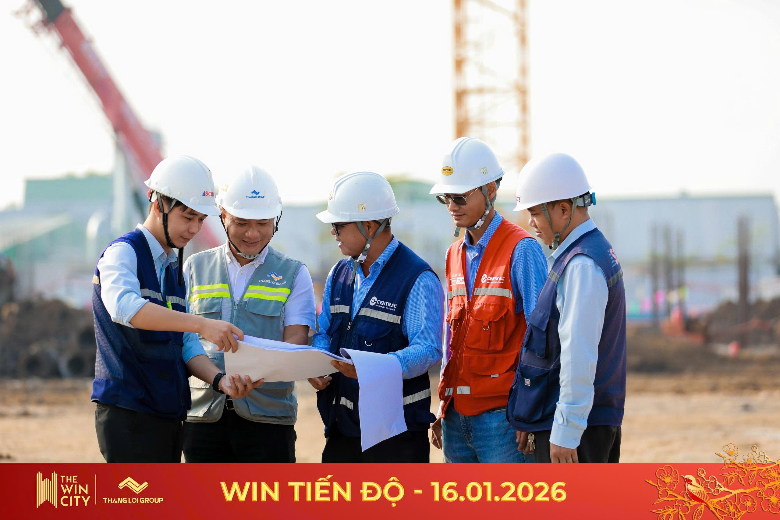 tiến độ tháng 1/2026 Căn hộ the win city địa ốc thắng lợi group