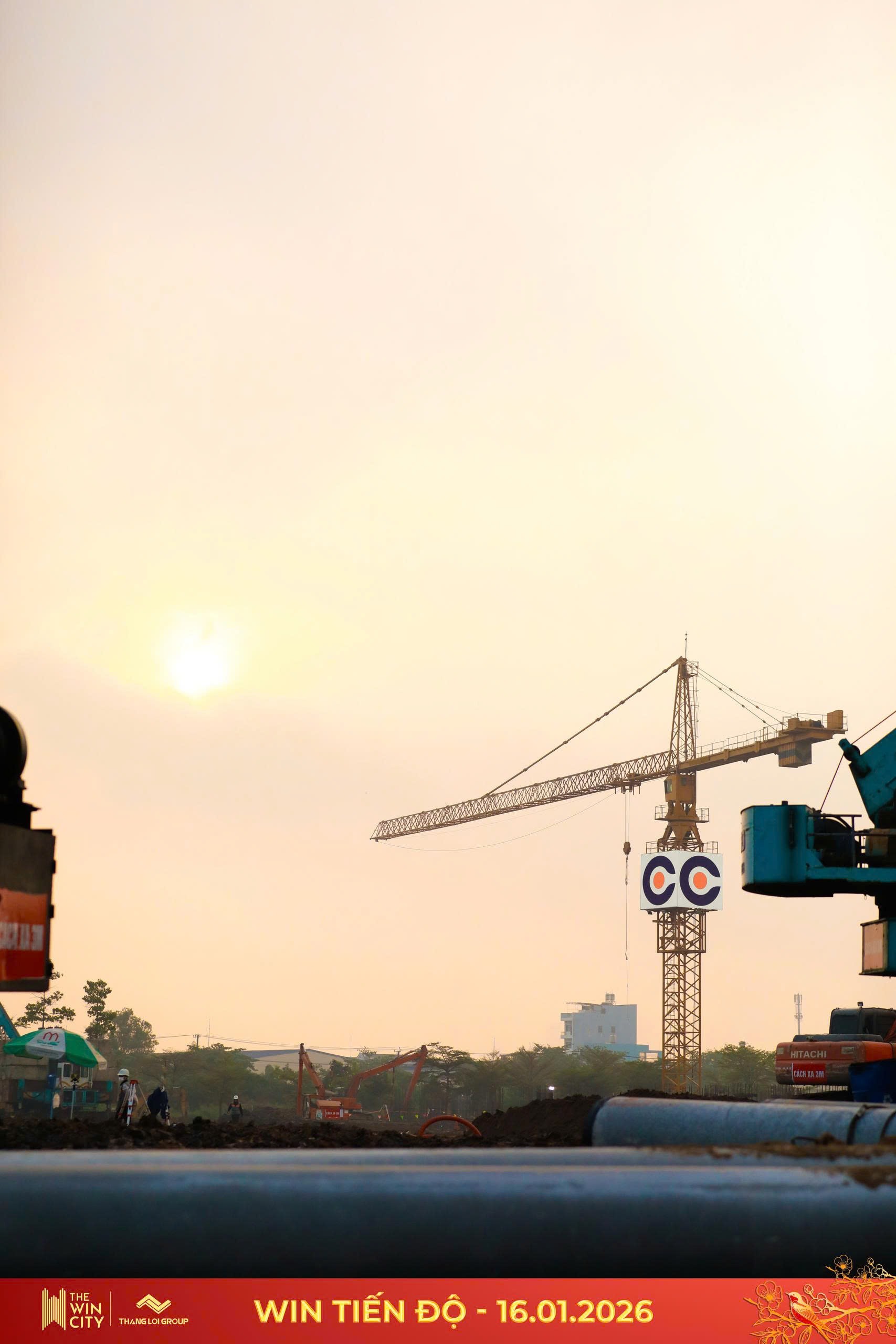 tiến độ tháng 1/2026 Căn hộ the win city địa ốc thắng lợi group