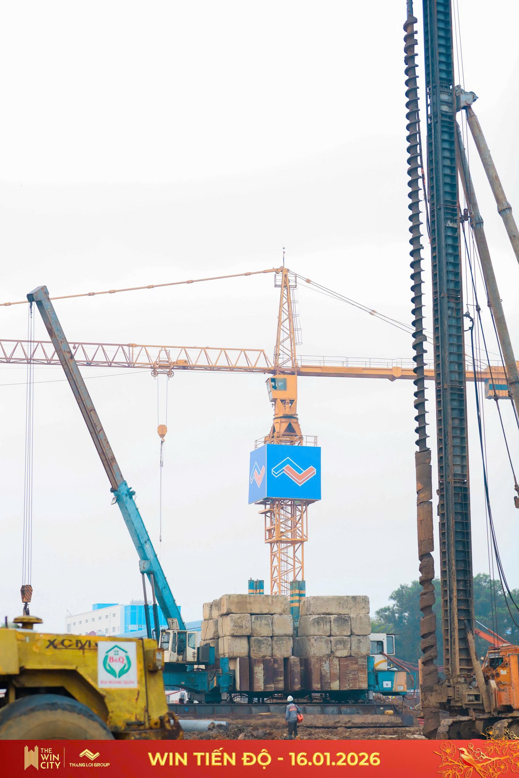 tiến độ tháng 1/2026 Căn hộ the win city địa ốc thắng lợi group