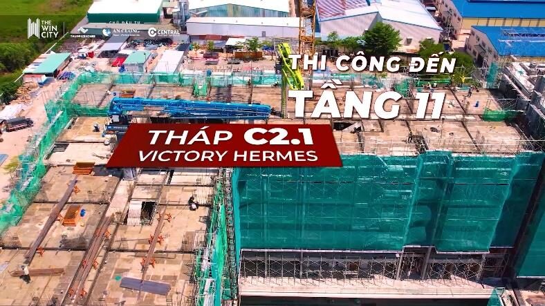 Tháp C2.1 Victory Hermes The Win City thi công đến tầng 11, tháng 8/2026