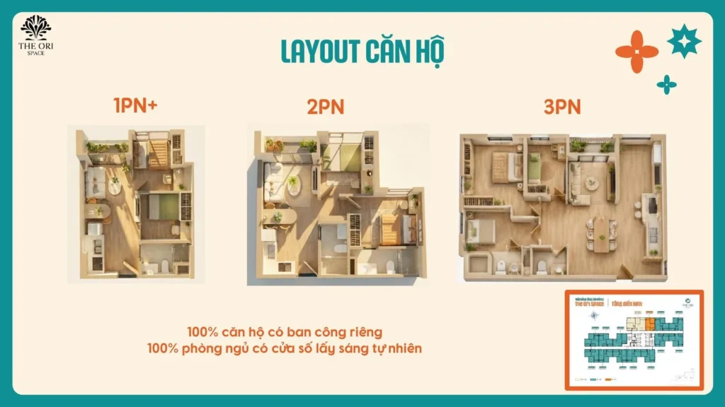 layout căn hộ ori space